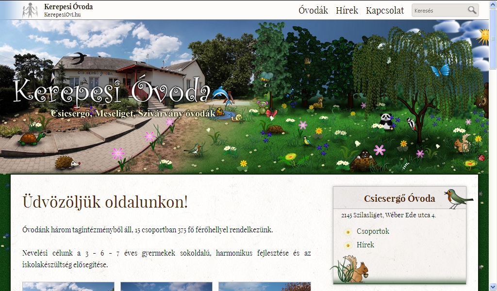 KerepesiOvi.hu homepage.